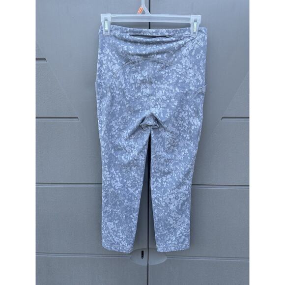 Lululemon Swift Speed HR Crop 21" Speckle Spritz Jacquard Grey Silver Leggings 6 - Picture 10 of 13